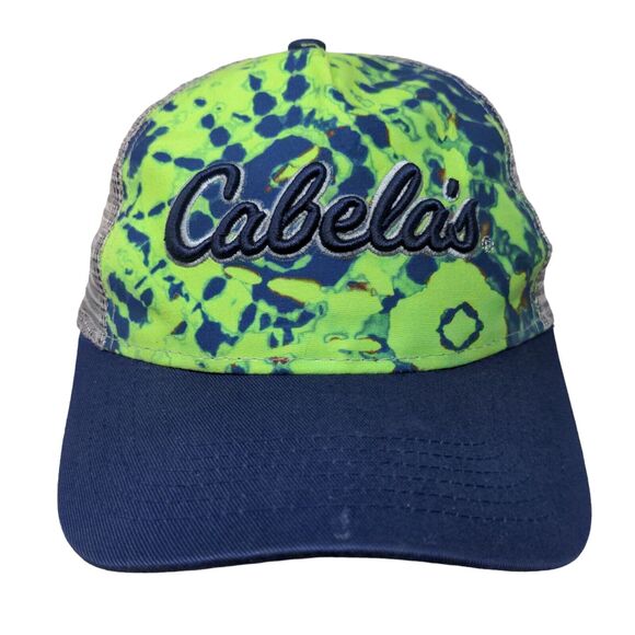 Cabela's Youth Strapback Trucker Hat Multicolor One Size Embroidered Mesh Back - Picture 1 of 7